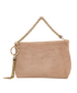 Callie clutch, &pound;250, Handbags, Beige, Suede, Front view